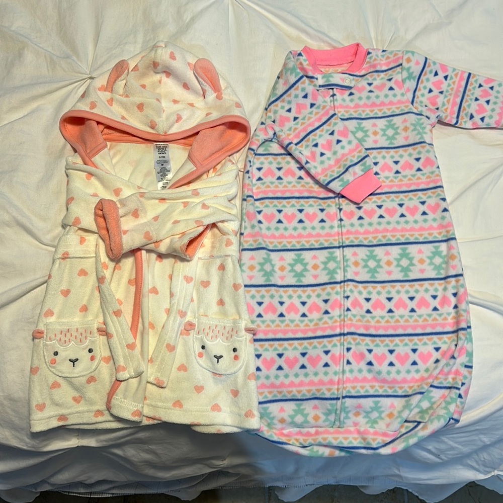 Baby bath robe and sleep sack